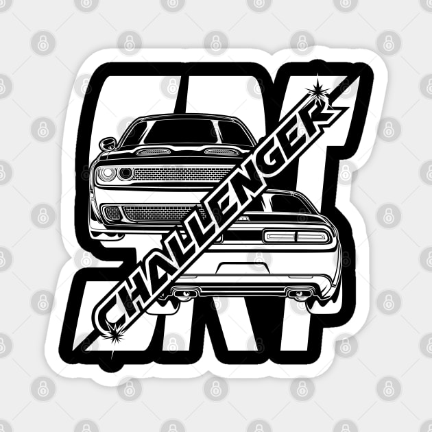 Challenger SRT (White Print) Magnet by WINdesign