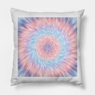 Pink, blue, and purple tie dye circle. Pillow