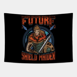 Female Viking Future Shield Maiden Warrior Tapestry