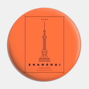 Shanghai Minimal Poster Pin