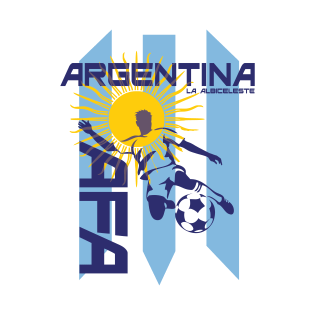 Argentina Football La Albiceleste The White and Sky Blue by CGD