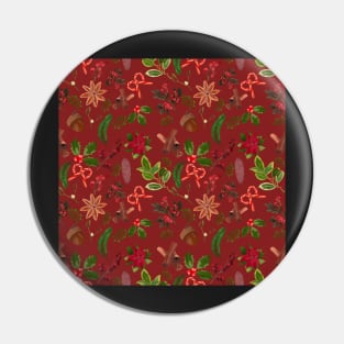 Natural Christmas red Pin