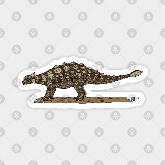 Ankylosaurus Magnet by AzureLionProductions