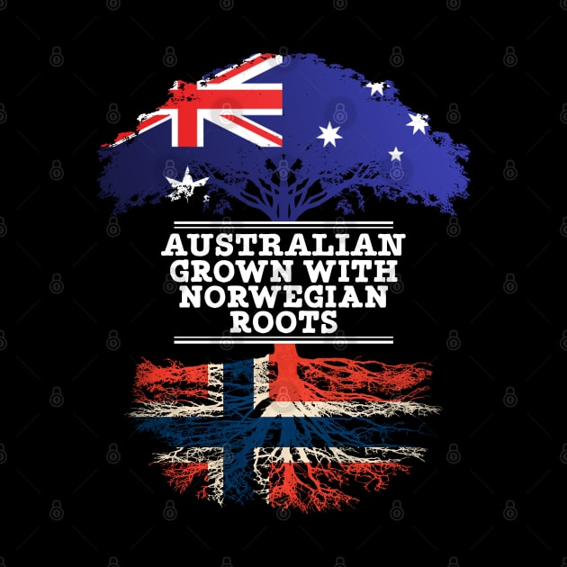 Australian Grown With Norwegian Roots - Gift for Norwegian With Roots From Norway by Country Flags