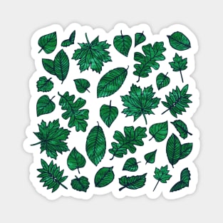 Green Autumn Season Digital Painting Magnet