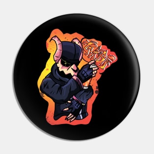 Fnf cool tabi graffiti art Pin