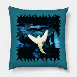 Angel's Guiding Light in a Cave of Darkness Pillow