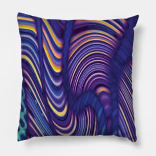 Colorful Abstract Art - Stripes Romp Around Pillow