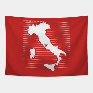 Rome City Map Tapestry