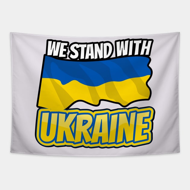 Stand with Ukraine Tapestry by Happy Art Designs