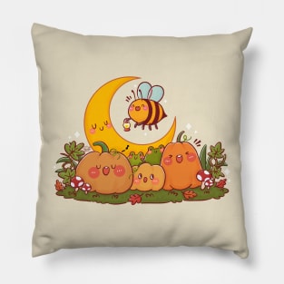 Bee in Pumpkin Patch Pillow