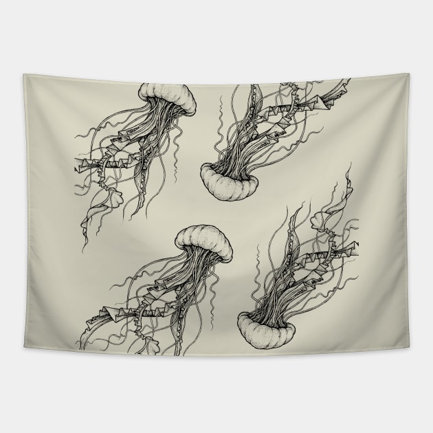 Jelly - pattern Tapestry by HenryBennettArt