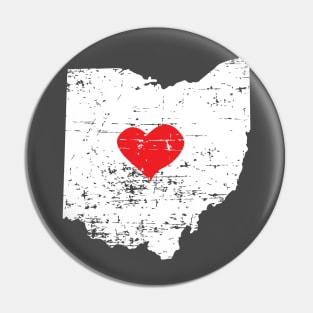 <3 Ohio State Map T Shirt for Men Women and Kids Pin