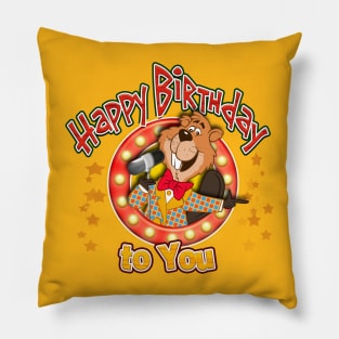 Happy Birthday Beaver announcer Pillow