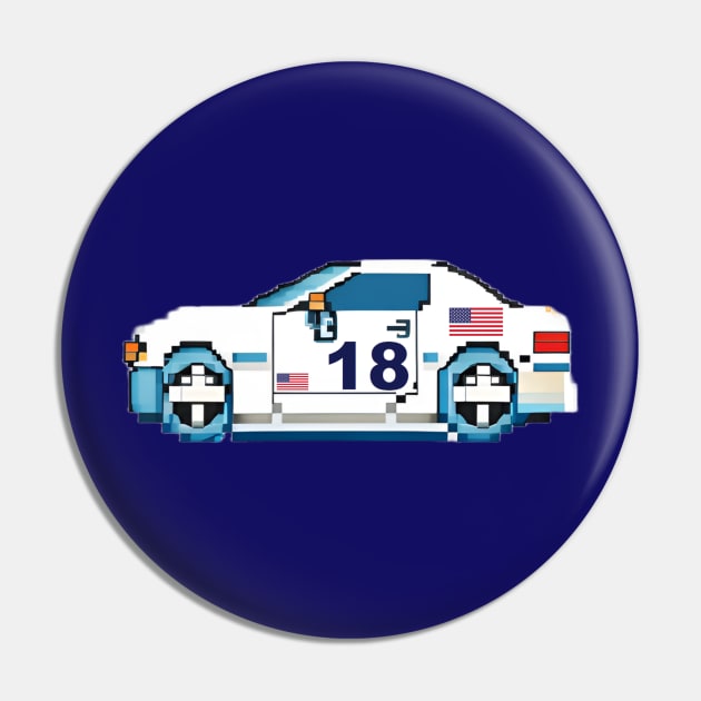 Racing car U.S. Team pixelated Pin by Tienda Digital20