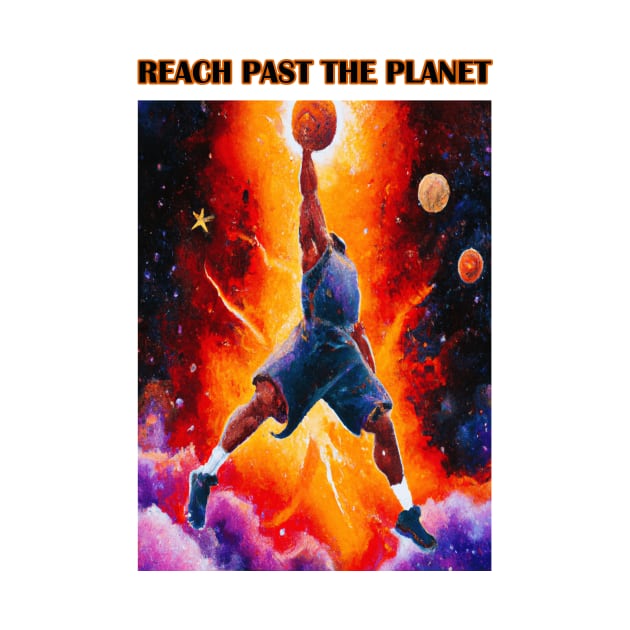 Basketball Player Dunking Digital Oil Painting Motivating Message by Artsimple247