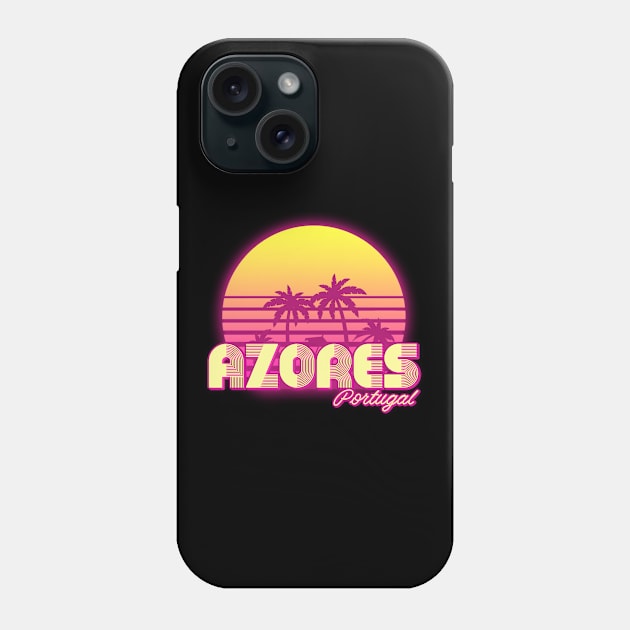 Azores Portugal retro wave Phone Case by SerenityByAlex