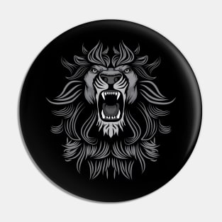 Lion head Roaring Face Pin