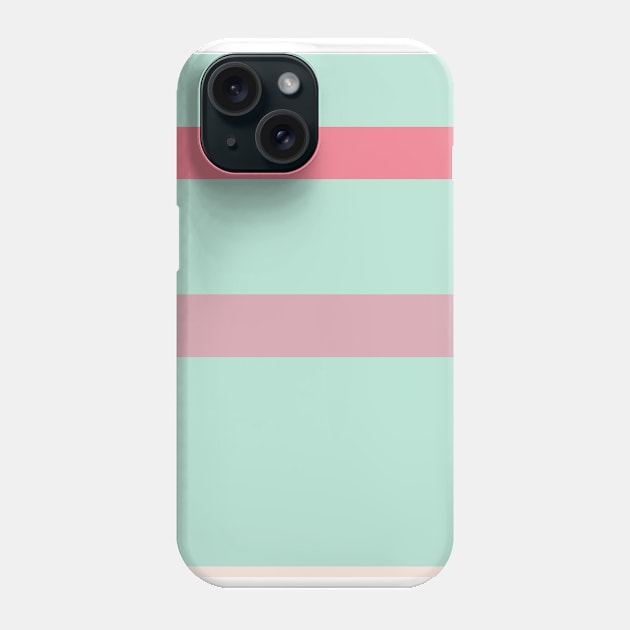 A remarkable stew of Pale Chestnut, Powder Blue, Misty Rose and Carnation stripes. Phone Case by Sociable Stripes