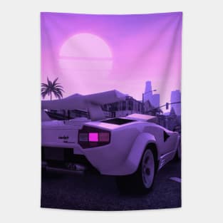 Countach sunset Tapestry