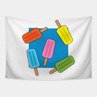 Assorted Colorful Popsicles Pattern Tapestry