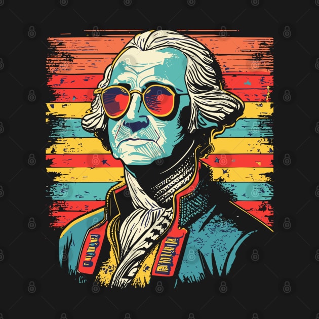 RETRO George Washington Funny July 4th American Flag by rhazi mode plagget