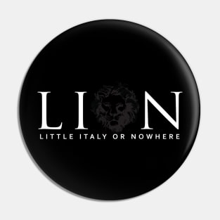 Ella the LION (White Lettering) Pin