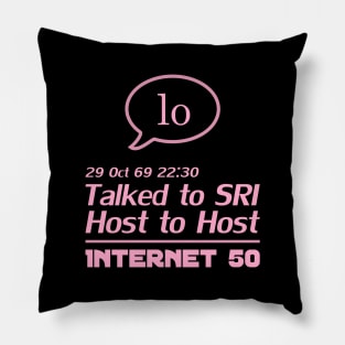 Internet 50 - talked to SRI, Host to host 29 Oct 69 Pillow