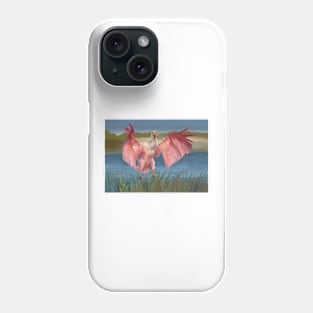 A Possessive Roseate Spoonbill Bird Phone Case