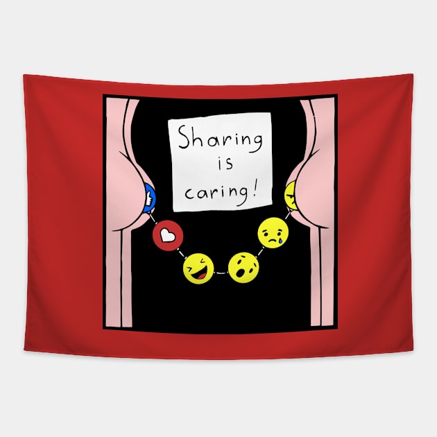 Sharing is caring Tapestry by zzmyxazz