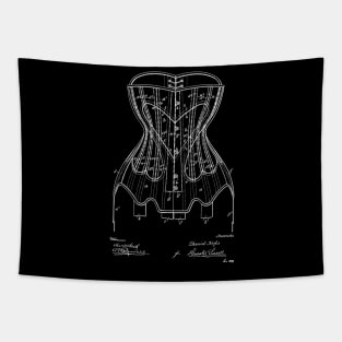 Apparel Corset Vintage Patent Drawing Tapestry