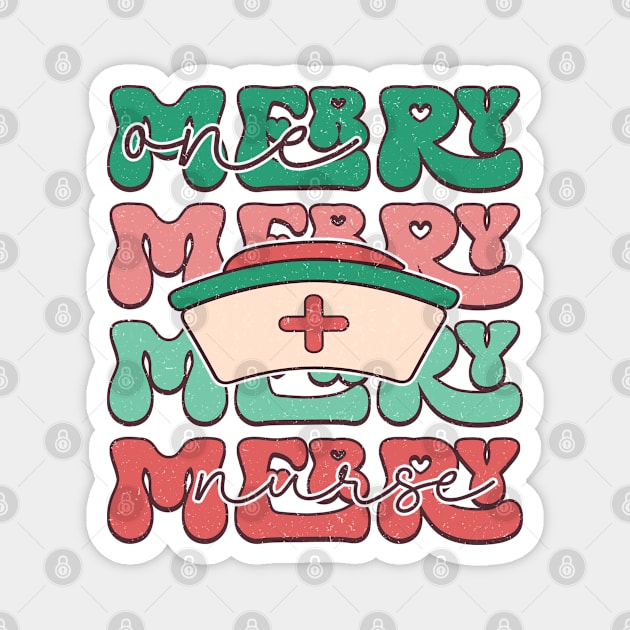 One Merry Nurse Magnet by MZeeDesigns