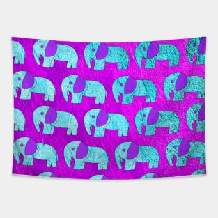 Kawaii mexican elephant zentangle art Tapestry