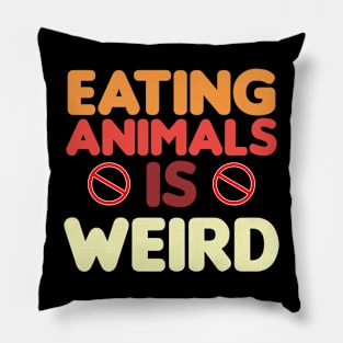 eating animals is weird Pillow