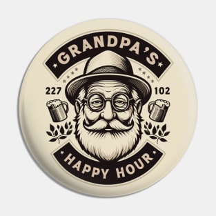 Grandpa's Happy Hour Pin