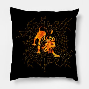 Leo Zodiac Fire element Pillow