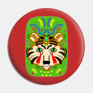 Tribal Carnival Tiger Card Pin