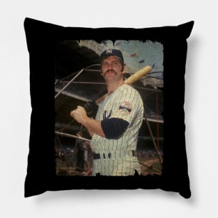 Thurman Munson in New York Yankees, 1976 Pillow