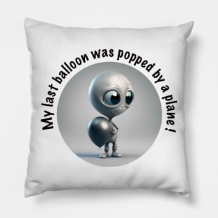 UFO Alien and balloon Pillow