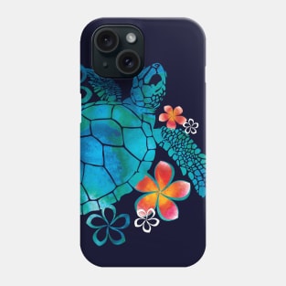 Sea Turtle with Flowers Phone Case