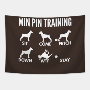 Min Pin Training Miniature Pinscher Dog Tricks Tapestry