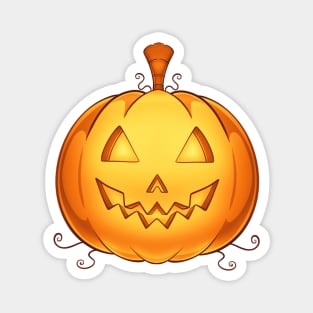 Bright Orange Pumpkin Magnet