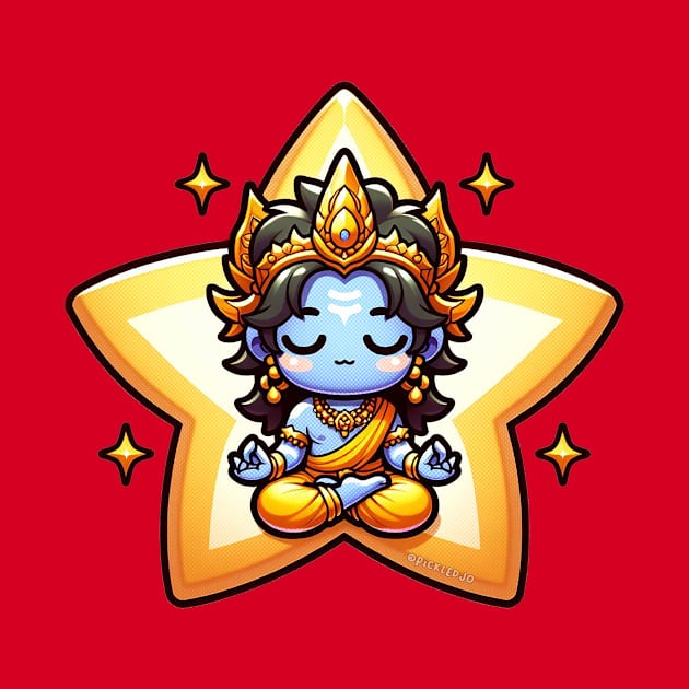 Cute Vishnu Meditating by Pickledjo