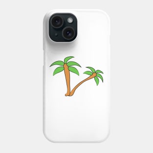 2 exotic palms. Paradise Island. Vacation. Recreation. Journey. Traveler. Tree. Plant. Phone Case