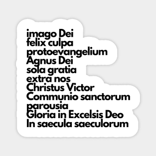 latin summary of the faith Magnet