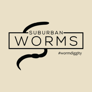 Suburban Worms Logo - Black Design T-Shirt