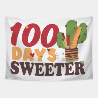 100 Days Sweeter Kindergarten Teacher Gift Tapestry