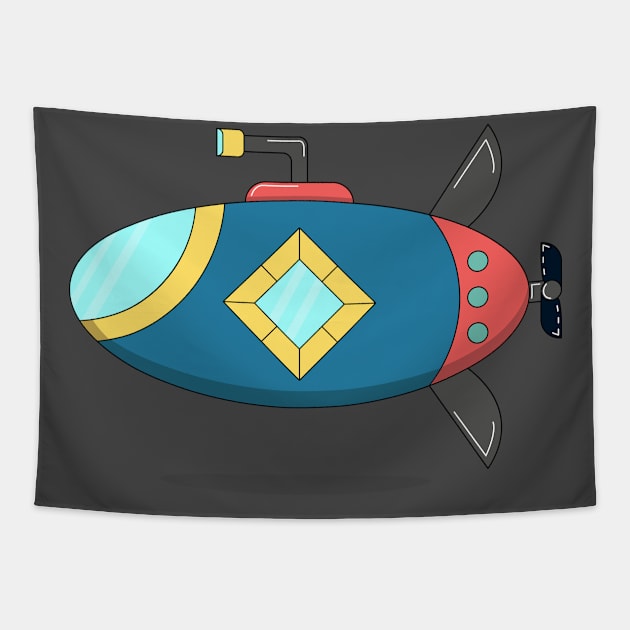 cute submarine Tapestry by maricetak