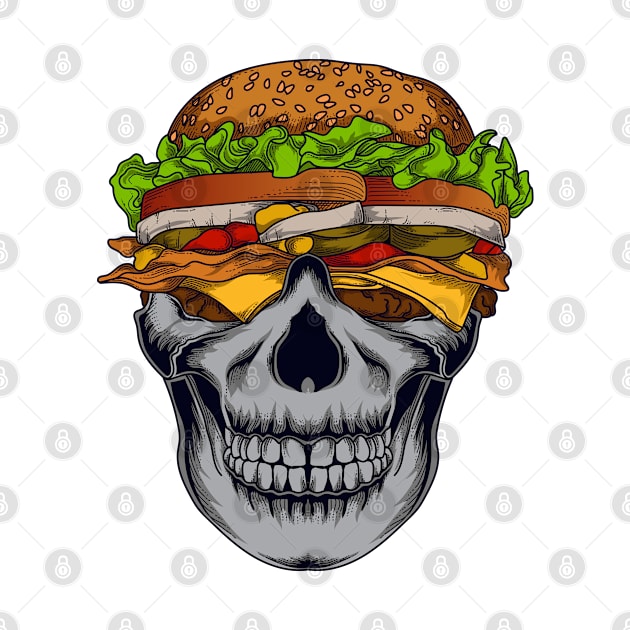 Skull Burger Artwork by Mako Design 