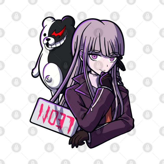 Kyoko Kirigiri & Monokuma by AmelieLacroix